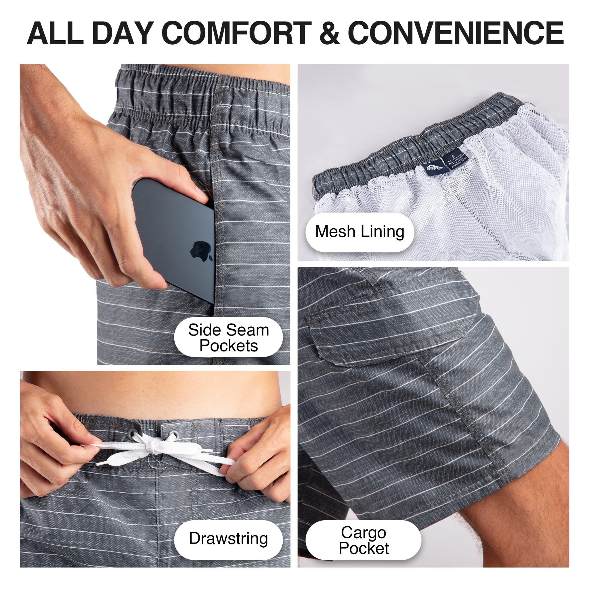 Men's Line Up 9" Swim Trunks
