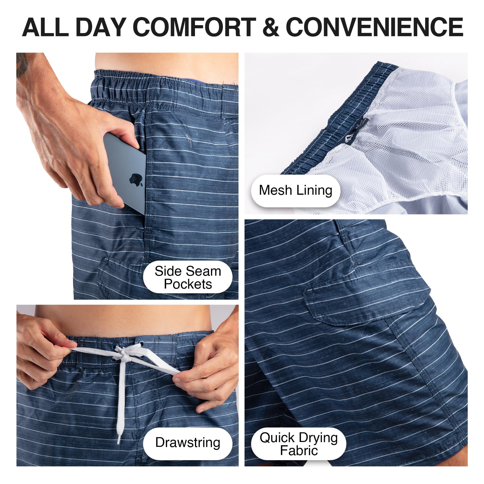 Men's Line Up 9" Swim Trunks