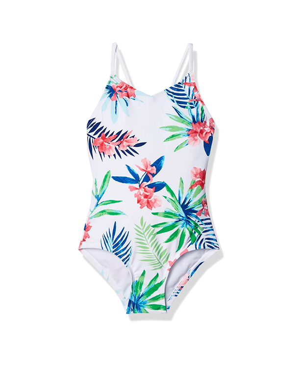 Girls' Leonie V-Neck 1-pc Swimsuit
