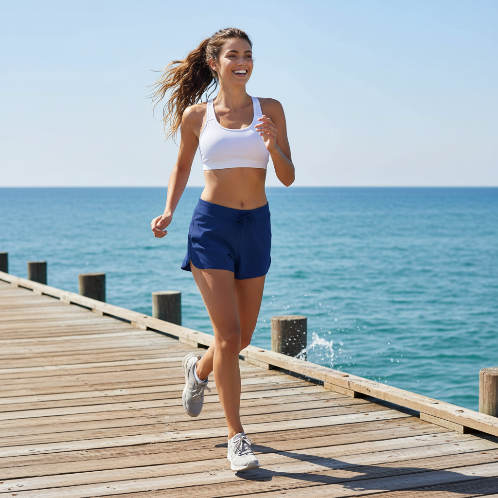 Women's Taylor 5” High Waisted Swim Shorts with Pockets